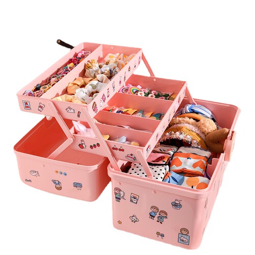 Children's hair accessories storage box girls hairpins rubber band headwear headband little girl hairpins baby accessories jewelry box