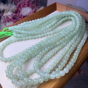 Hetian Jade Qingshui 108 Buddha Beads Round Beads Necklace Lanyard 6mm Jade Pendant Bracelet Bracelet Accessories
