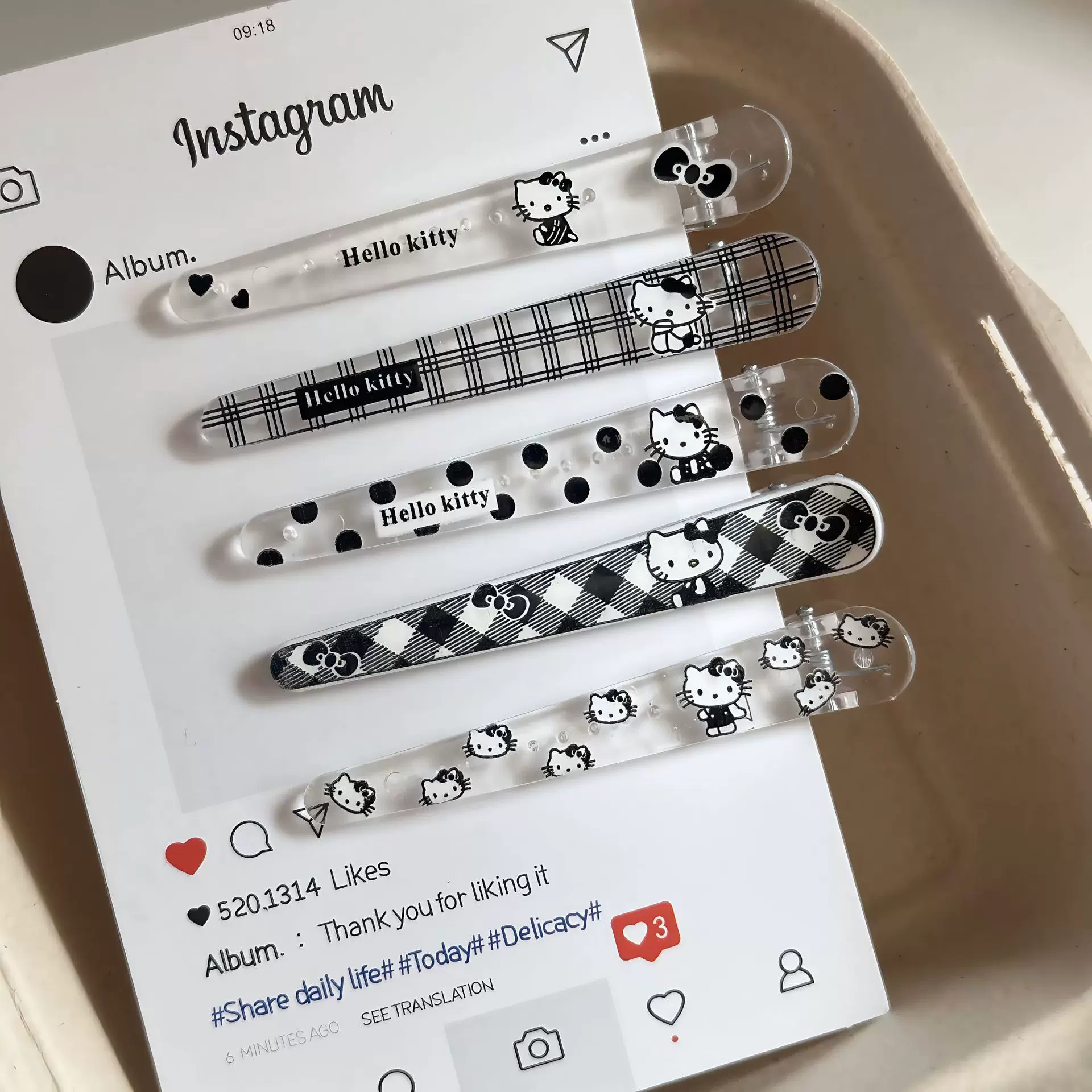 黑白撞色发夹女夏网红2025年新款气质刘海侧边夹碎发夹子甜美头饰