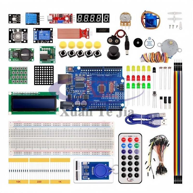 UNO R3 placa de desarrollo RFID versión mejorada kit de aprendizaje introductorio kit de aprendizaje de motor paso a paso