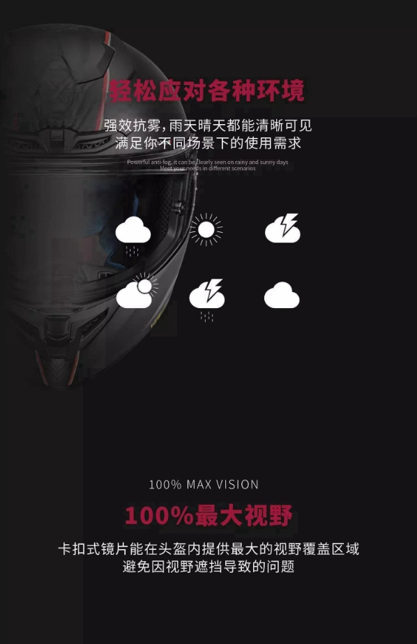 Snap-On Anti-Fog Film Motorcycle Helmet Lens Anti-Fog Patch Long-Lasting Anti-Fog High-Definition Rain-Proof and Anti-Fog Card