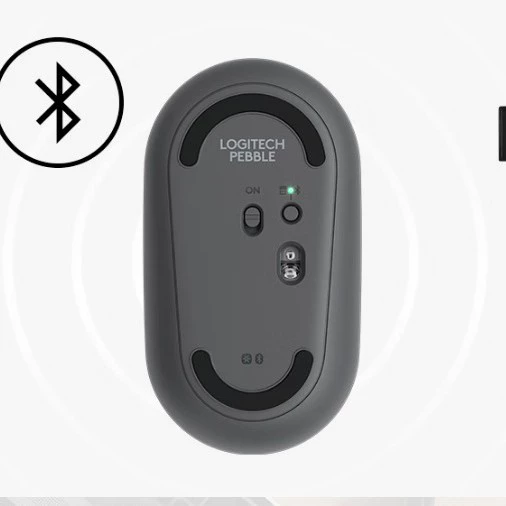 Беспроводная мышь Logitech LOGITECH PEBBLE Bluetooth со светом и звуком в форме камешков