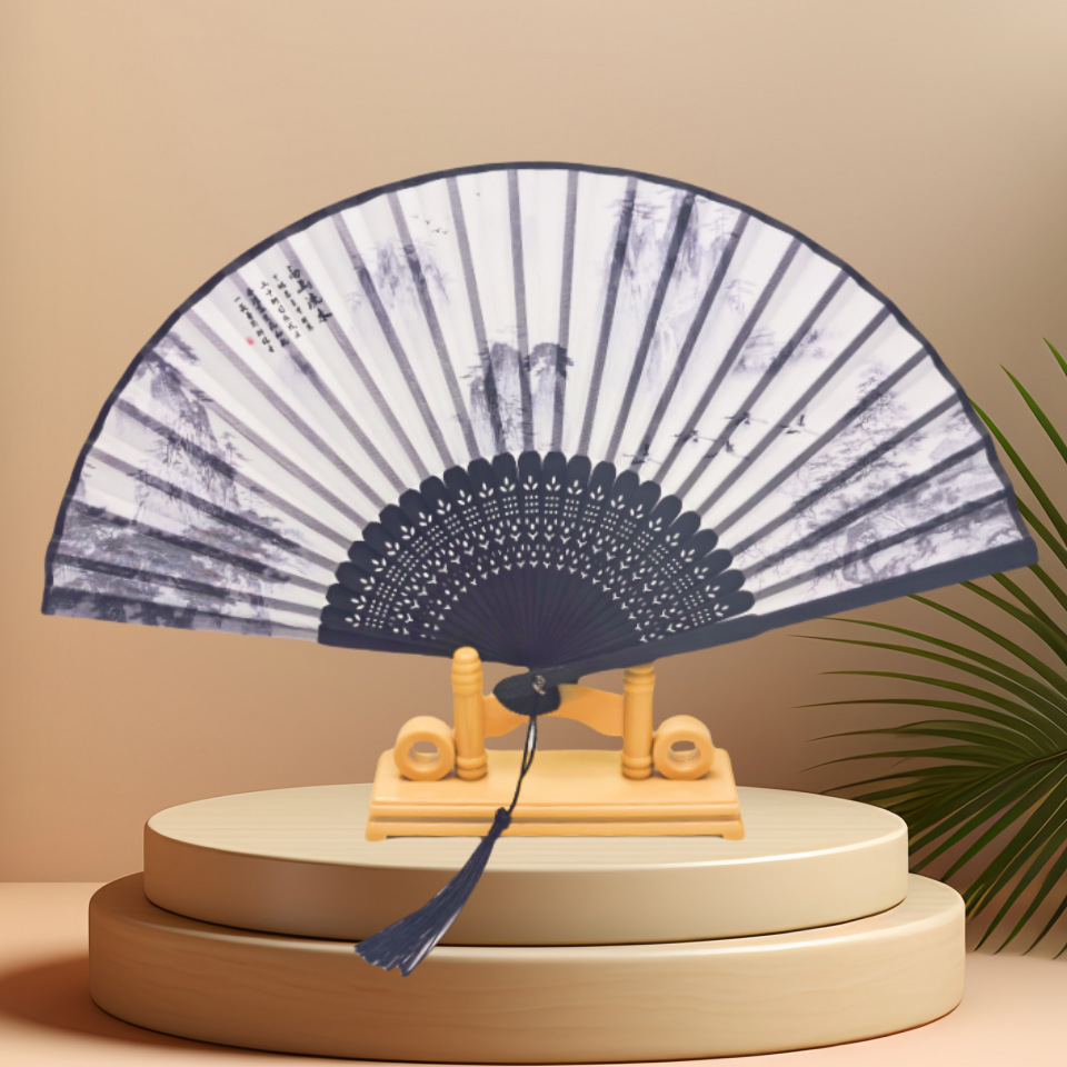 Ventilador plegable chino antiguo ventilador de seda de mujer ventilador plegable de estilo chino ventilador de mujer Hanbok bambú clásico pequeño ventilador danza