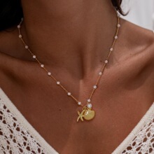 跨境欧美海洋风海星吊坠项链套装百搭贝壳仿珍珠个性沙滩锁骨链女