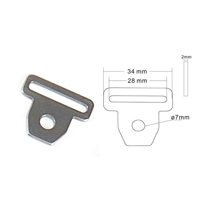 Manufacturer wholesale stainless steel fixing plate, safety belt accessories, triangle plate, car bu