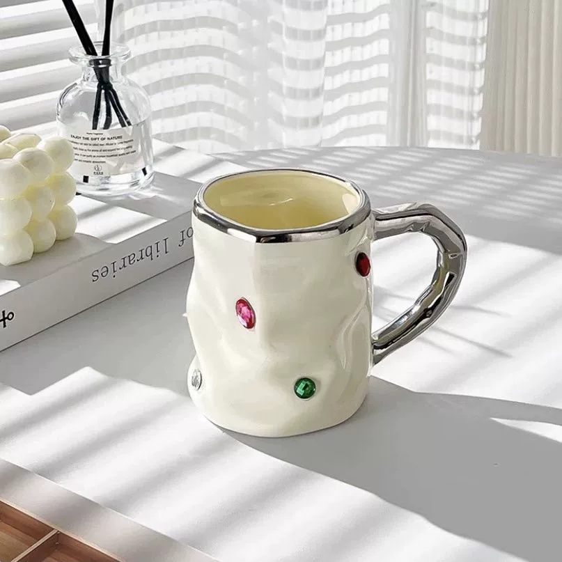 Кружка креативный драгоценный камень водяная чашка керамическая девушка офис пара высокая ценность домашнего хозяйства чашка