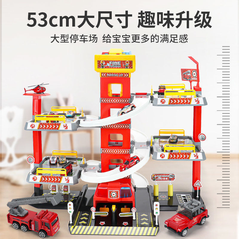 Juego de Pista de Carreras y Estacionamiento 42PCS de Metal para Niños