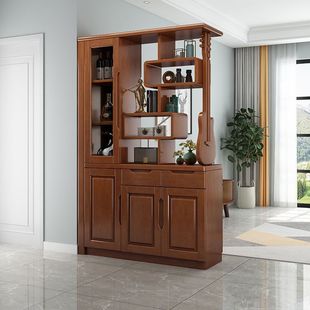 Wine Cabinet Partition Cabinet Living Room Double-sided New Shoe Cabinet Decorative Cabinet Integrated Cabinet Screen Room Cabinet Solid Wood Entrance Cabinet