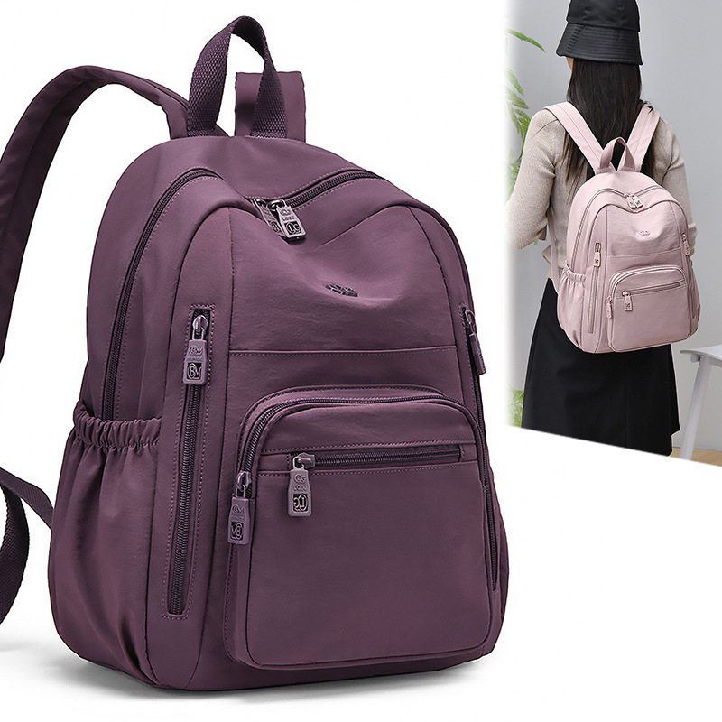 2026 New Style Backpack Laptop Bag Women's Solid Color Casual Backpack Large Capacity High School Student School Bag