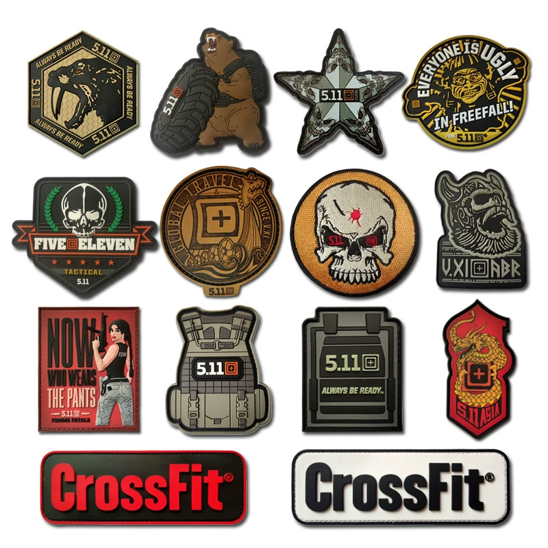 Tactics badge PVC, rubber patch, glue, 3D