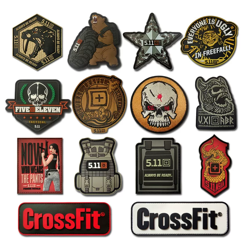 Tactics badge PVC, rubber patch, glue, 3D