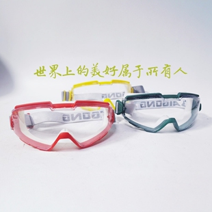 Self-employed hundred workers protective glasses a mirror to see the future