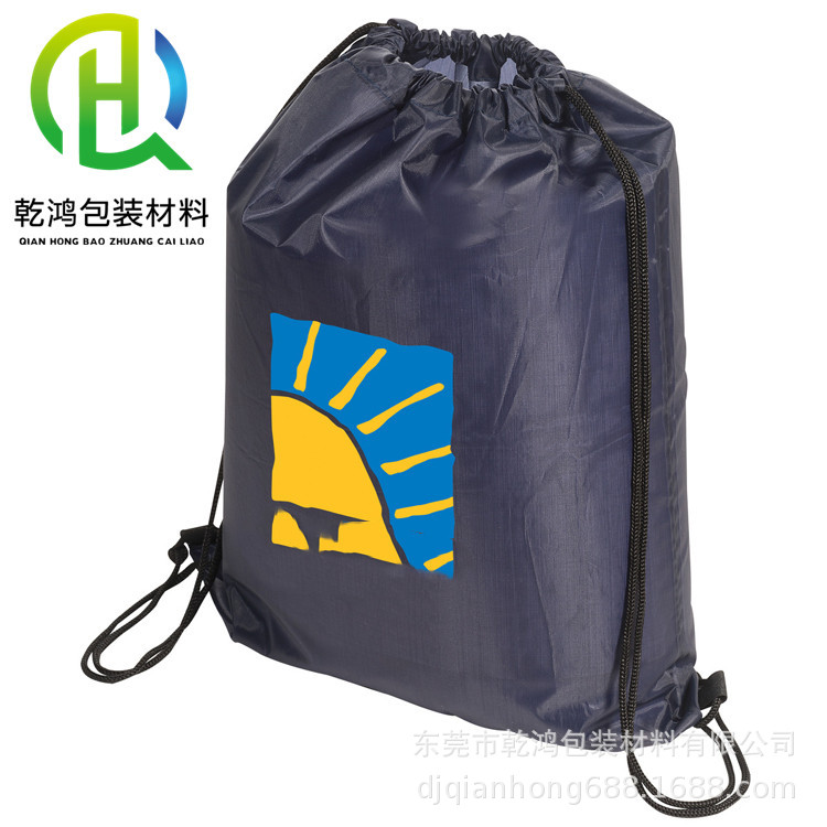 厂家批发210D涤纶束口抽绳背包袋印字抽绳礼品玩具收纳双肩袋批发