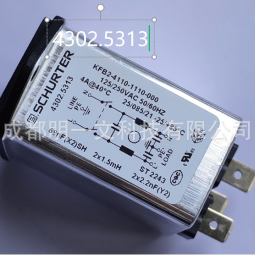 4302.5313滤波插座全新4A, 250 V 交流, 50 (IEC) Hz, 60 Hz