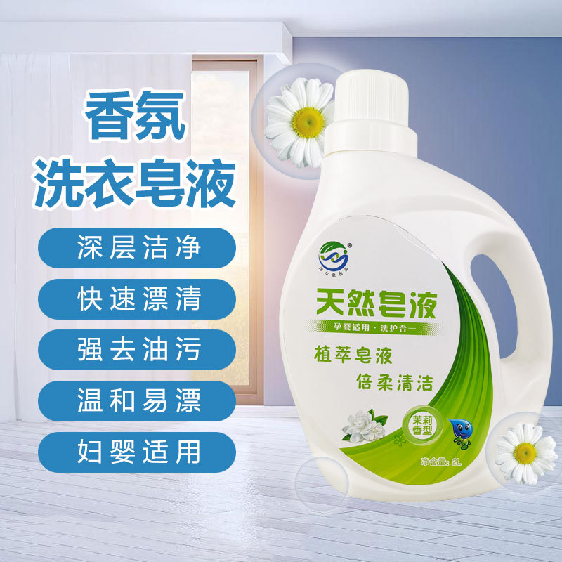 Plant-Based Soap Liquid Laundry Detergent, Household Laundry Liquid, Phosphorus-Free, Fluorescent Agent-Free, Plant Soap for Hand Washing Intimate Underwear