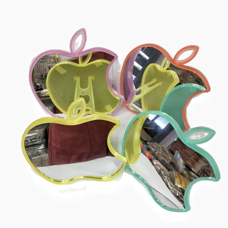 Apple espejo de maquillaje de color plástico de escritorio de un solo lado espejo