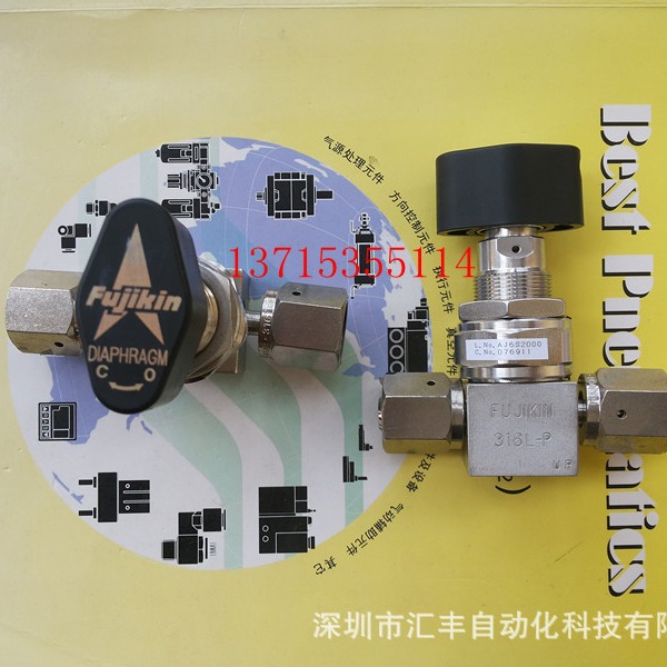 FUJIKIN DIAPHRAGM 手动阀 AK0QQ000,076911,316L-P