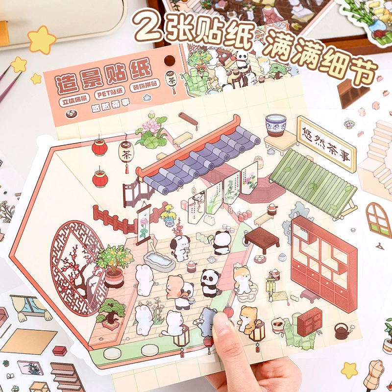 Three dimensional small sticker, 3D, scheduler
