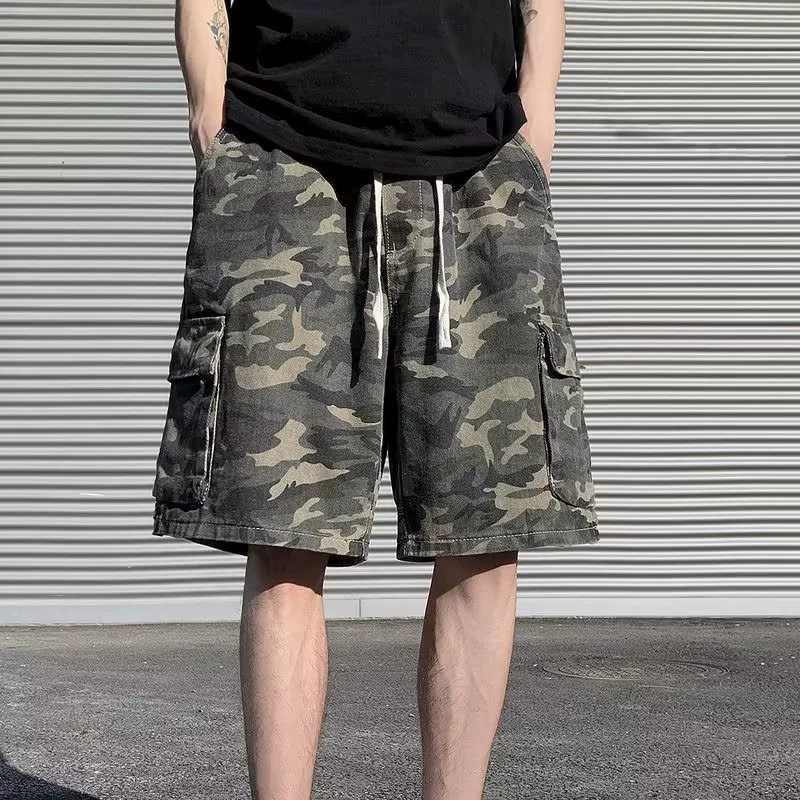Хаки летние шорты и брюки, свободный oversize, американский стиль