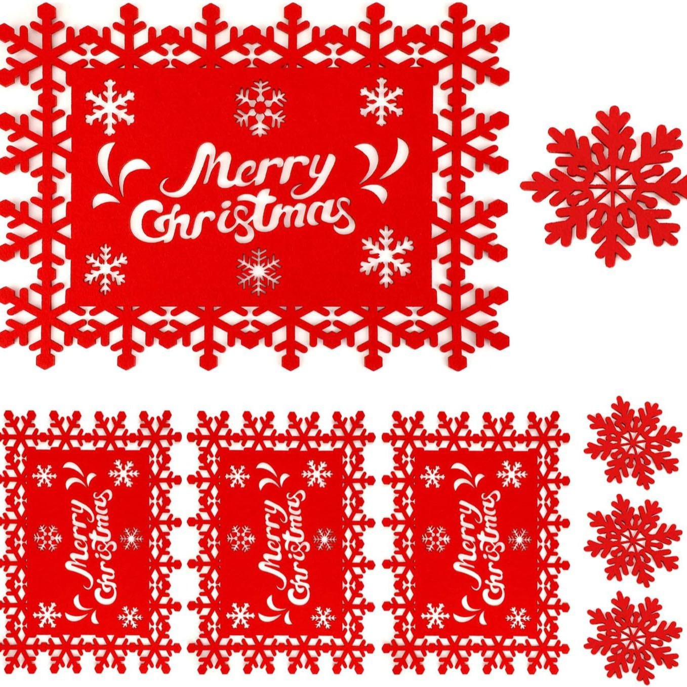 Cross-border Supply Felt Christmas Placemat Coaster Hotel Restaurant Family Available Placemat Halloween Felt Placemat_voghion.com