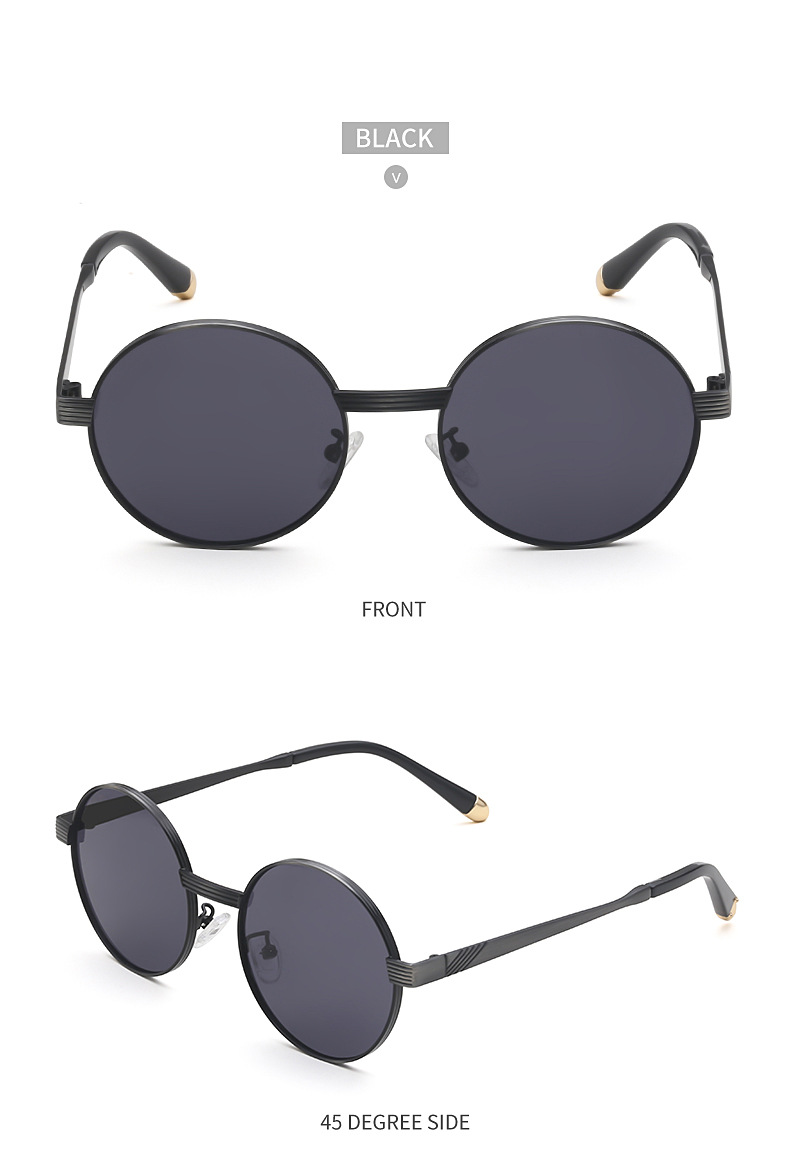Fashion Style New Round Frame Sunglasses display picture 7