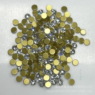 Round Pear-Shaped Denier Zircon Flat Bottom Rose Cut Bottom Plated Zirconia Bare Stone DIY Nail Art Gem