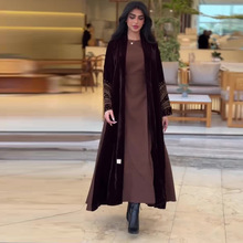 2025年秋新款女装欧美亚马逊跨境外贸气质高级感长开衫简约连衣裙