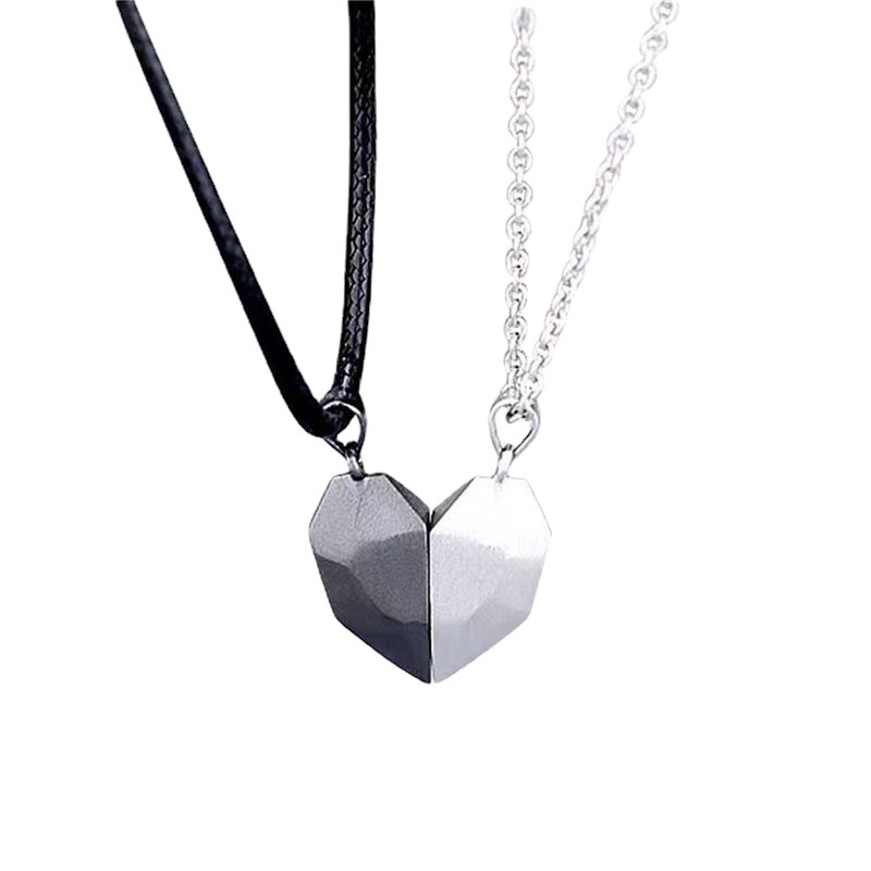 Amor transfronterizo imán pareja color coincidencia collar simple creativo deseando piedra desamor costura colgante hombres y mujeres clavícula cadena