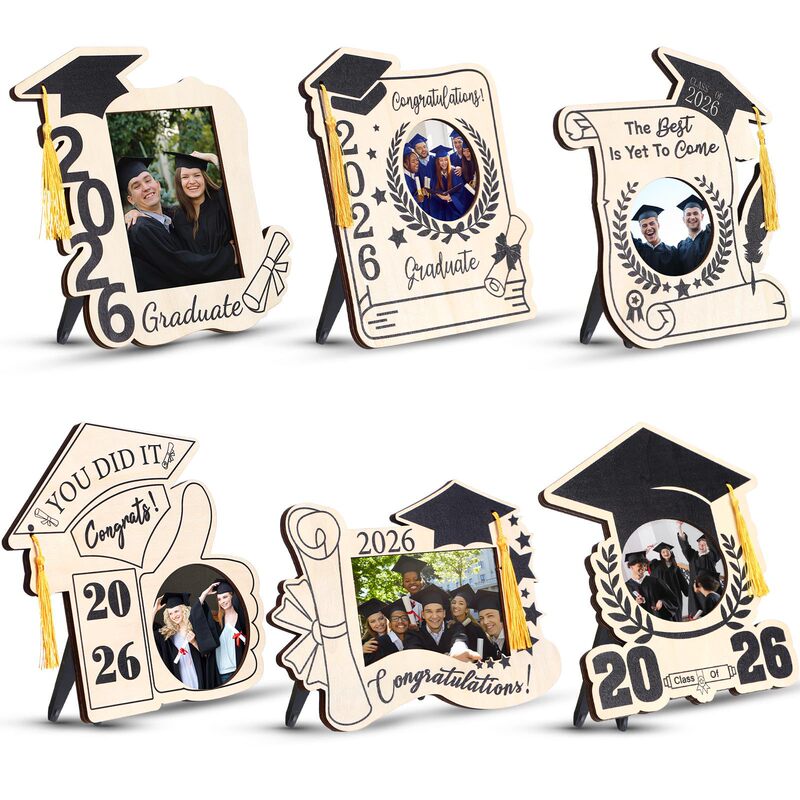 Cross-Border 2026 Graduation Wooden Magnetic Photo Frame Decoration Graduation Season Creative Gift Wooden Graduation Season Photo Frame Ornament Cross-Border 2026 Graduation Wooden Magnetic Photo Frame Decoration Graduation Season Creative Gift Wooden Graduation Season Photo Frame Ornament