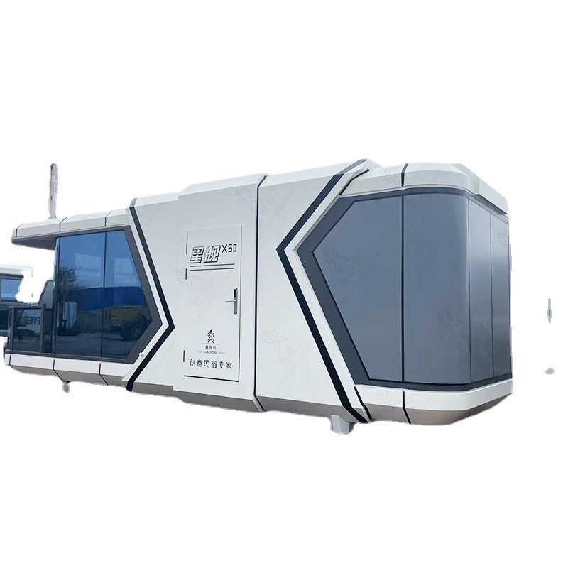 Campamento de la fuerza de ciencia ficción característica móvil de la cabaña de turismo cultural de aluminio aislamiento de cinco capas refuerzo de la cápsula espacial alojamiento residencial
