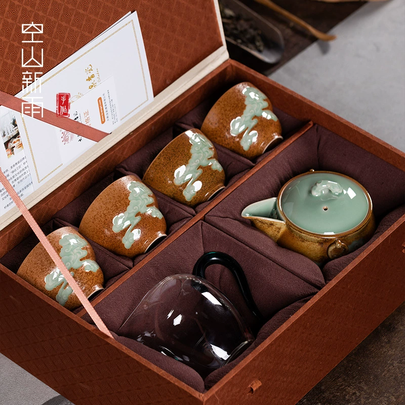 空山新雨 Tea set, grabber, teapot, ceramic tea cup handmade