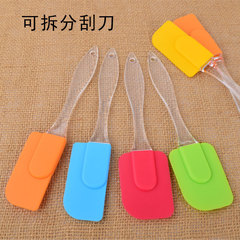 Jiaju Transparent Detachable Handle Silicone Scraper Milk Oil Stirring Spatula DIY Tool Cake Baking Supplies