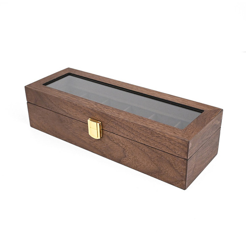New wholesale 6-bit watch box retro wooden 6-grid watch collection display box watch box dropshipping