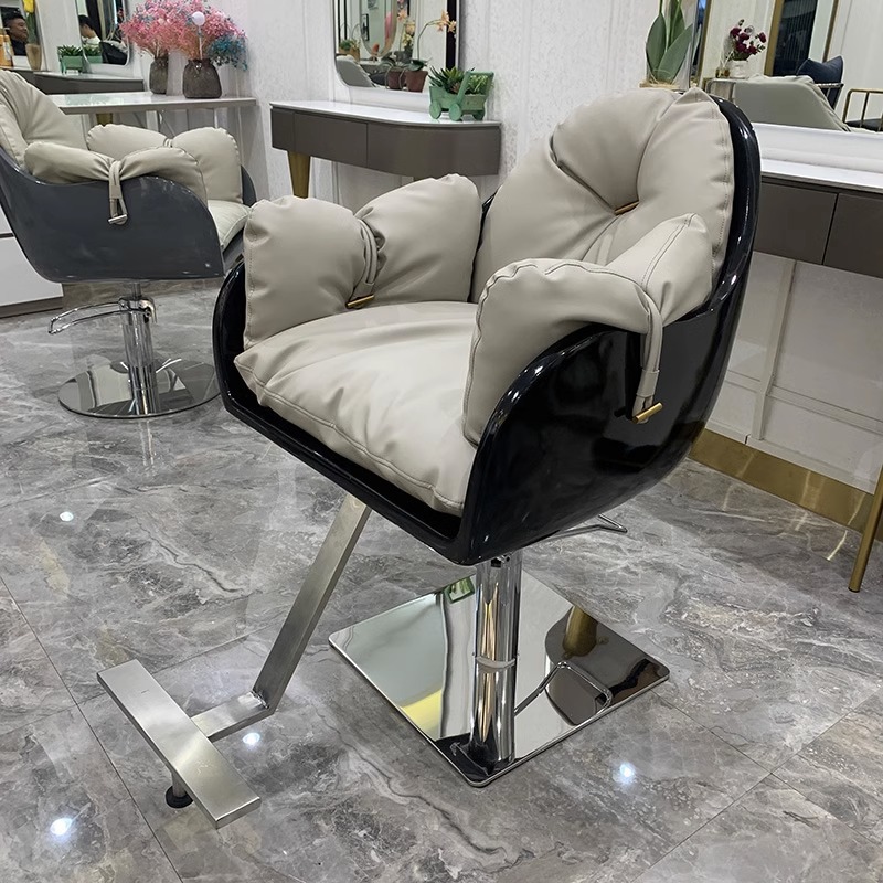 Internet celebridad peluquería Silla de pelo taburete peluquería especial de gama alta Silla de corte de pelo teñido en caliente nueva silla de cuidado del cabello simple