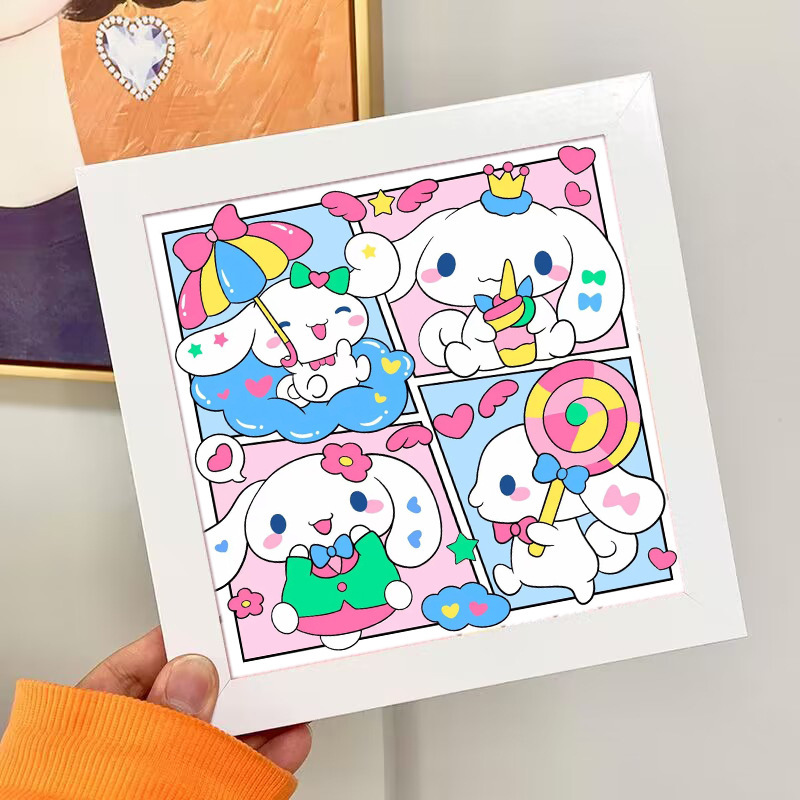 Nuevo dibujo de diamante infantil de labu diy pegatinas de diamante con marcos de fotos hechas a mano diy puzzle pegatinas de mampostería image 186