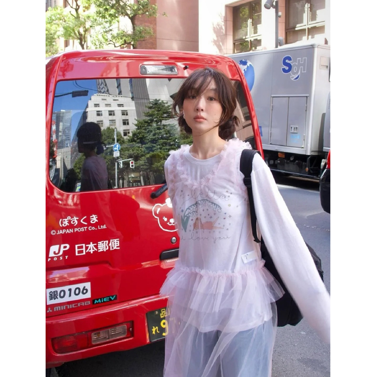 现 2024春夏季新款韩国设计师甜美圆领蕾丝透视背心吊带纱裙