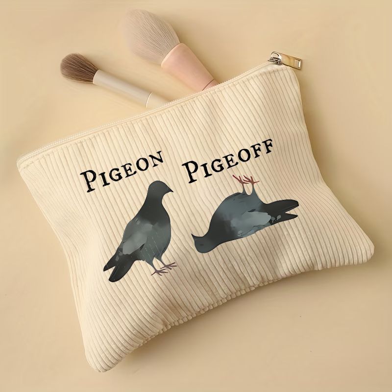 Amazon TEMU ganso cachorro animal serie patrón de velcro zipper bolsa de maquillaje ligera