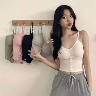 Cross-Border Spring and Summer Pure Cotton Beautiful Back and Chest-Wrapped Girl's Wire-Free Tube Top Camisole Anti-Exposure Sports Bra for Women
