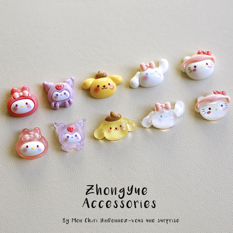 Sansan Cute Ice-Transparent Fine Glitter Resin Accessories Kurome Pudding Dog Cute Cartoon Hairpin Headband Accessories Sansan Cute Ice-Transparent Fine Glitter Resin Accessories Kurome Pudding Dog Cute Cartoon Hairpin Headband Accessories