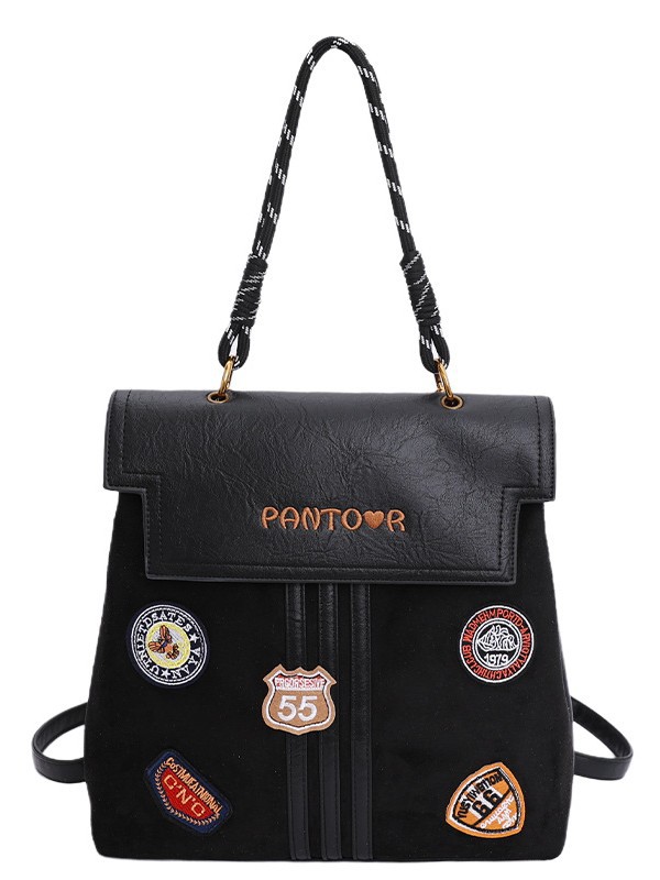 Comercio exterior insignia transfronteriza clase universidad mochila de viaje de la escuela de moda mejora la sensación de calidad retro mochila de gran capacidad