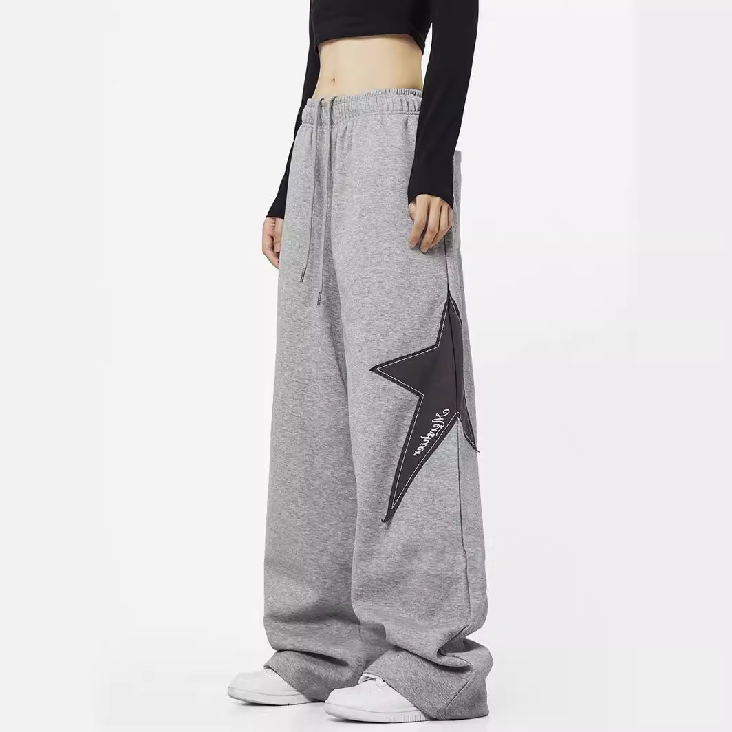 American-Style Trendy Loose Sweatpants for Women, Spring and Summer Street Dance Ins Hip-Hop Casual Straight-Leg Wide-Leg Joggers