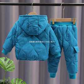 包邮男童冬装套装儿童韩版加绒加厚两件外套冬季帅气2021新款冬款