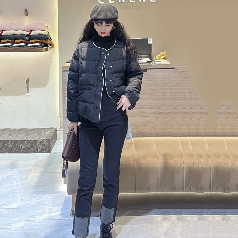 2024新款黑色棉服女款冬季加厚保暖韩版宽松小个子外套洋气面包服