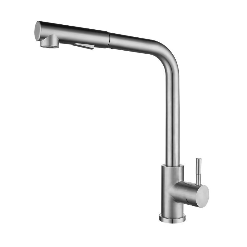 Cross-border stainless steel kitchen sink, cold and hot pull-out faucet, special sink for sink, rotating sink details Picture