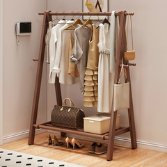 Solid Wood Clothes Rack Freestanding Wardrobe Bedroom Home Hanging Rack Storage Rack Drying Rack Indoor Room Clothing Rack