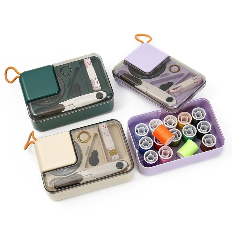 Многофункциональный набор швейных инструментов для дома, швейная коробка, набор для ручного шитья, портативный набор для шитья, коробка