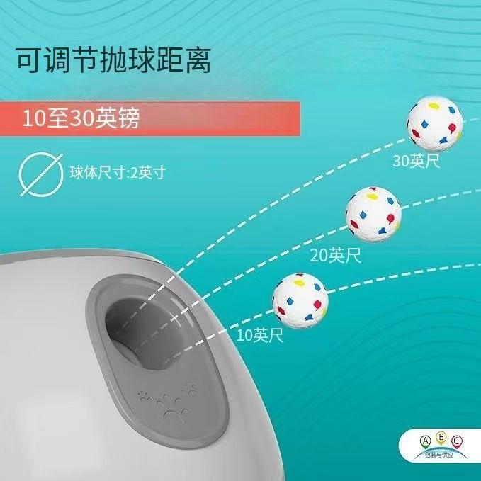 공장 직접 공급 개 공 던지기 애완견 자동 볼 서버 타이밍 조정 가능한 거리 테니스 송신기 장난감