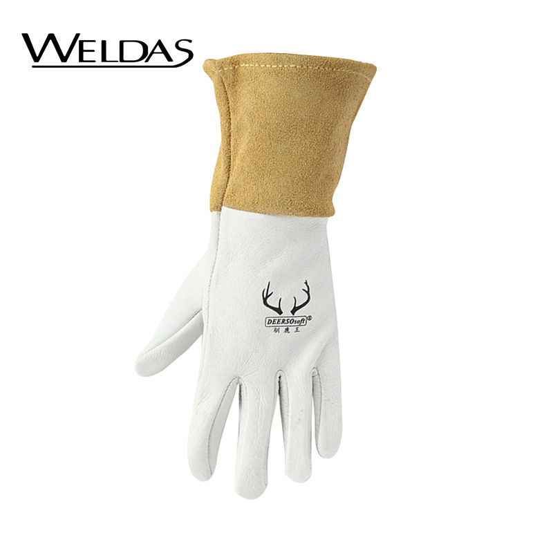威特仕 10-2304 驯鹿王鹿青皮无缝食指中袖筒氩弧焊TIG/MIG手套