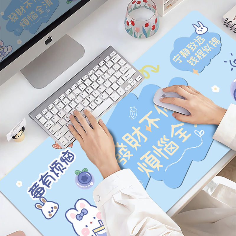 Temporada escolar nueva almohadilla de escritorio de oficina almohadilla de ratón de chicas de alto valor de caricatura almohadilla de escritorio caucho absorbente lindo