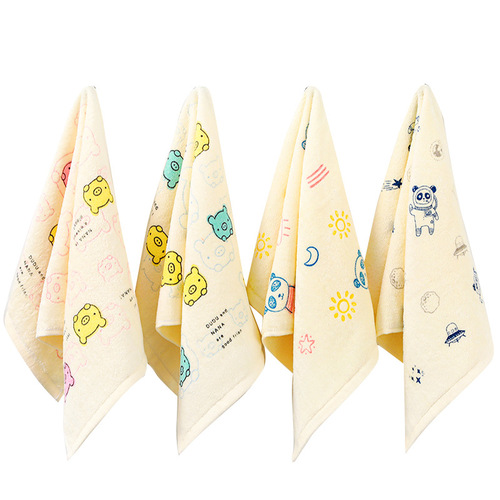 Jieliya pure cotton children's towel 100% cotton super soft strong water absorption printed children's towel 6280 factory direct sale